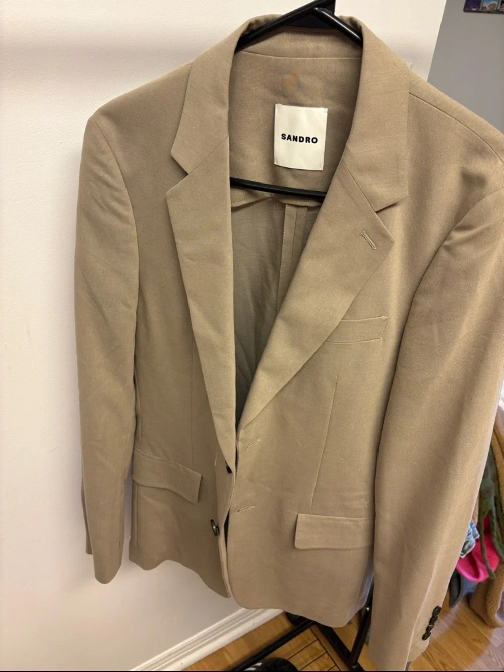 Sandro woman 's Light Tan Blazer Sport Coat - Picture 1 of 5